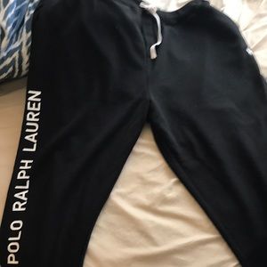 Black polo fleece pants